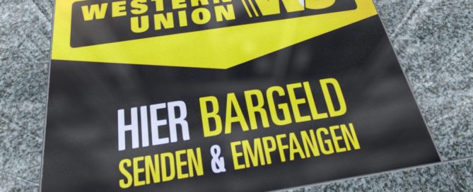 Effektive Bodenwerbung von Western Union