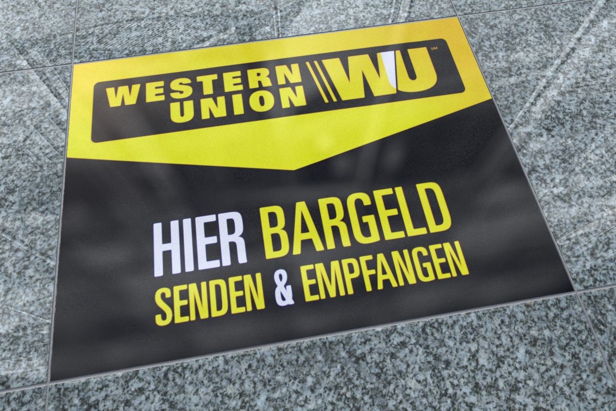 Effektive Bodenwerbung von Western Union
